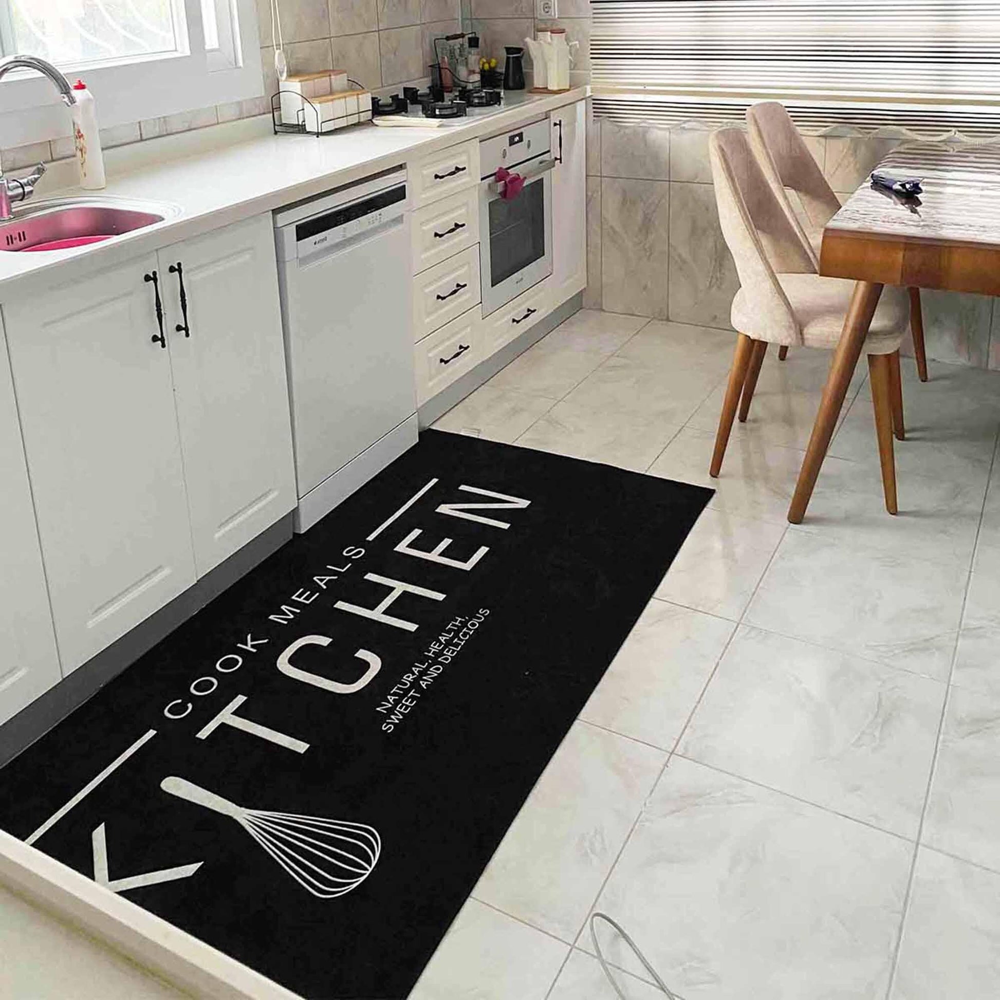 Washable Non-Slip Kitchen Runner Rug Floor Mat, Non-Slip Kitchen Mat, Home Decor Kitchen Rug, Modern Design Kitchen Mat