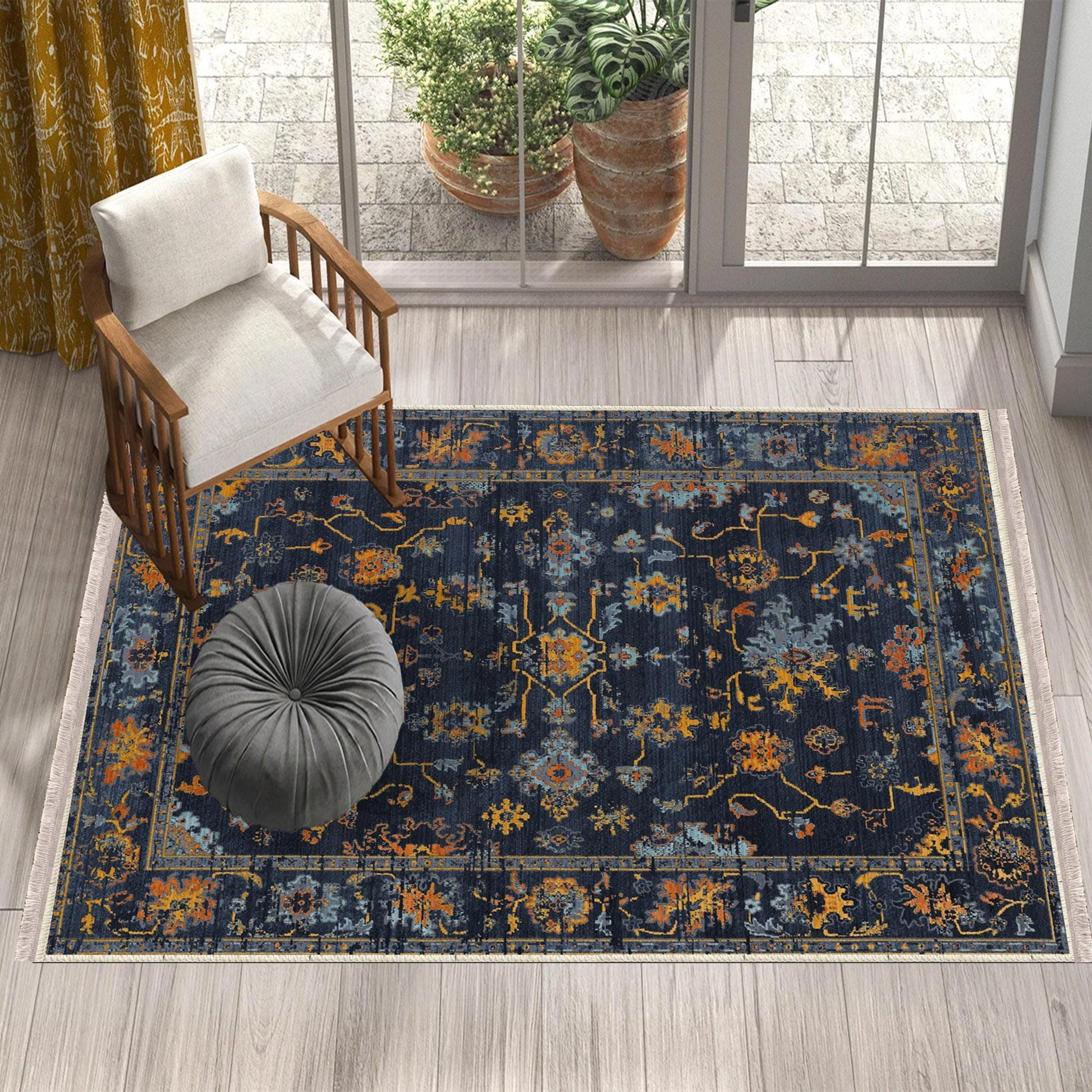 Authentic Ethnic Retro Persian Anatolian Turkish Kilim Area Rug, Washable Non Slip Living Room Rugs with pillow case gift, Housewarming Gift