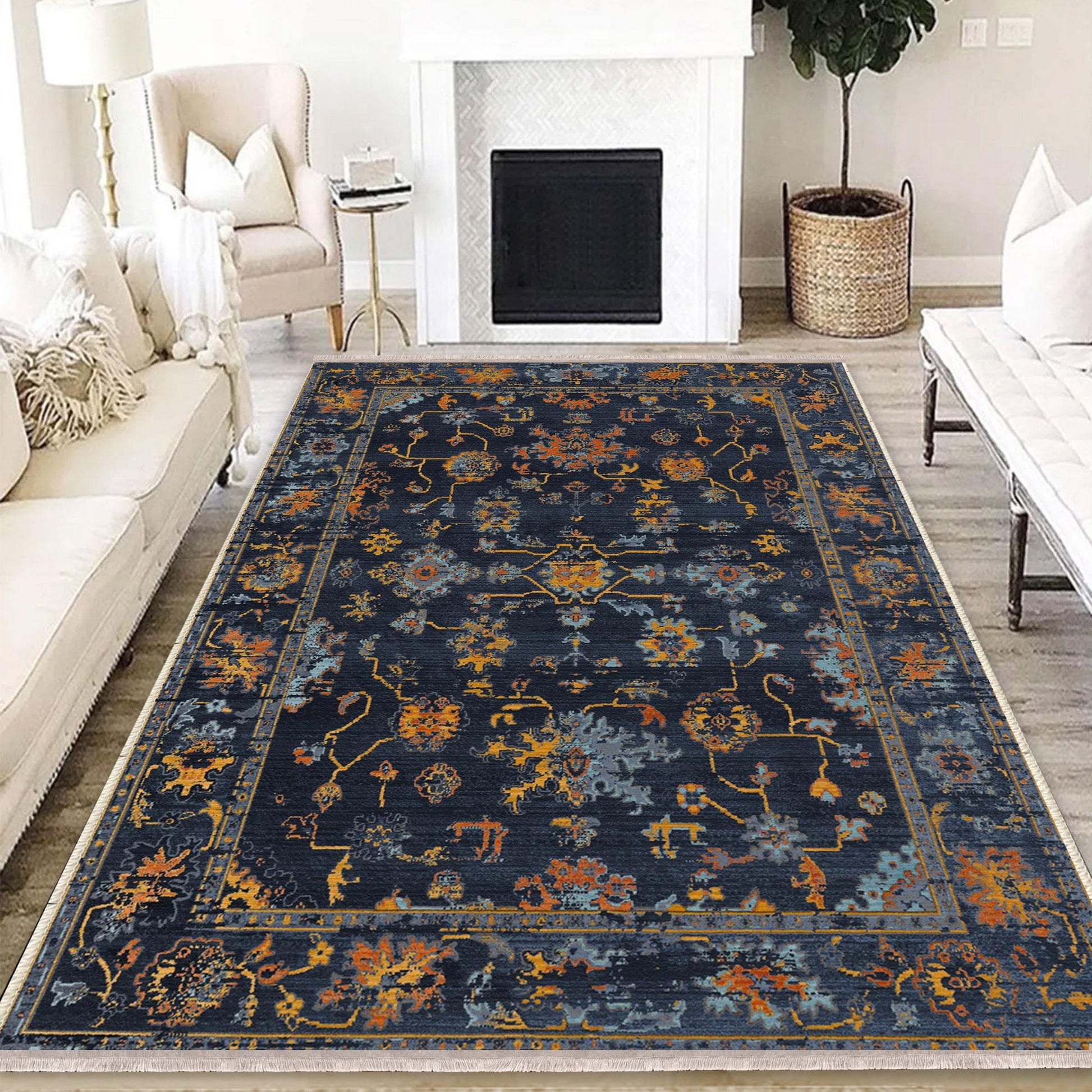 Authentic Ethnic Retro Persian Anatolian Turkish Kilim Area Rug, Washable Non Slip Living Room Rugs with pillow case gift, Housewarming Gift