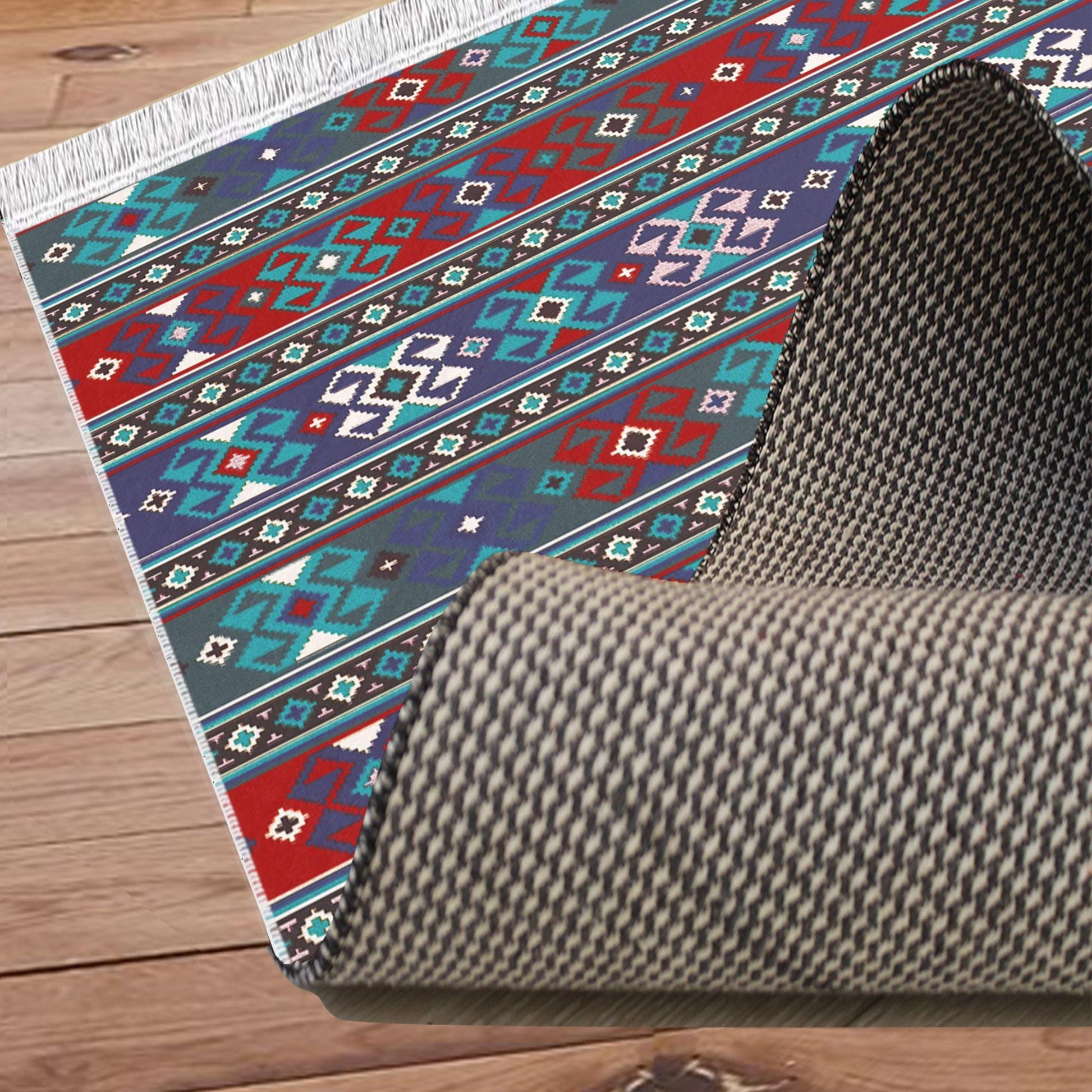 Authentic Ethnic Retro Persian Anatolian Turkish Kilim Area Rug, Washable Non Slip Living Room Rugs with pillow case gift, Housewarming Gift