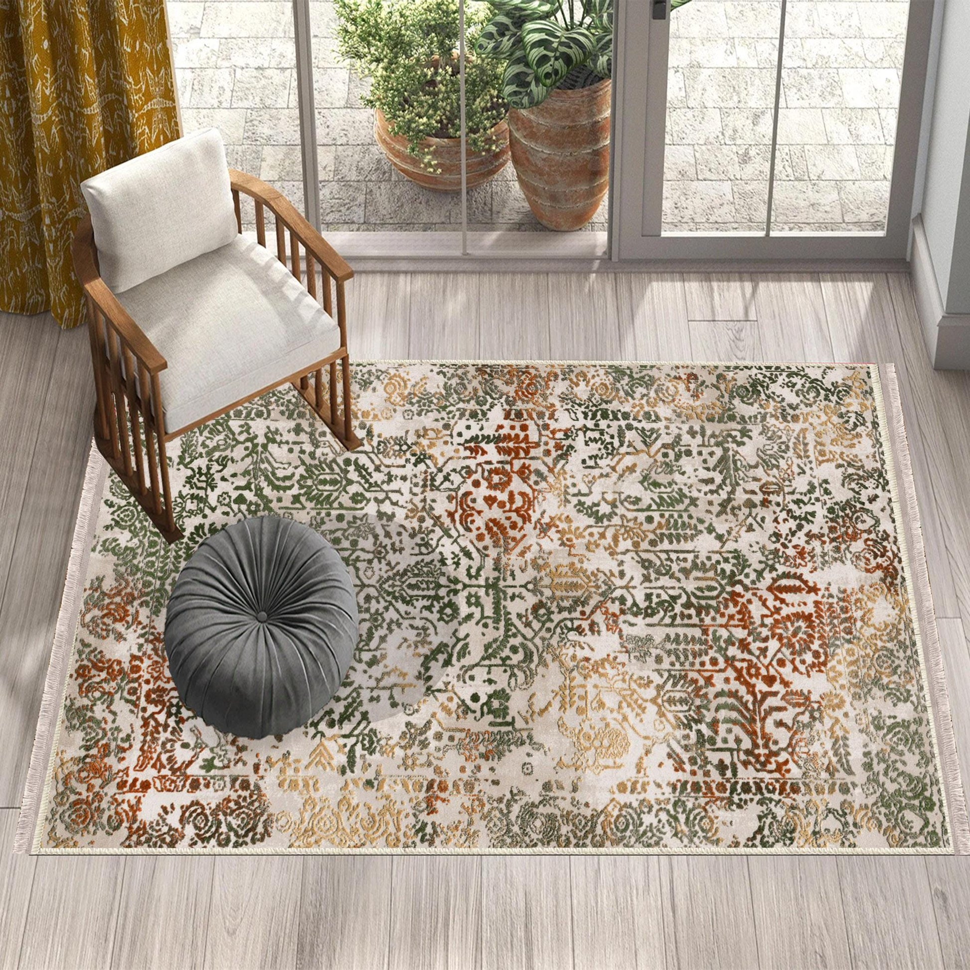 Authentic Ethnic Retro Persian Anatolian Turkish Kilim Area Rug, Washable Non Slip Living Room Rugs with pillow case gift, Housewarming Gift