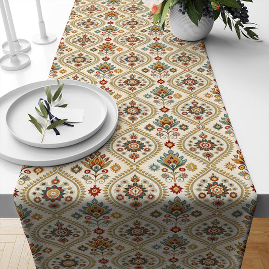 Table Runner Vintage Turkish Ottoman Kilim Vintage Ethnic Dining Room Decor Textile Accent Home Decoration