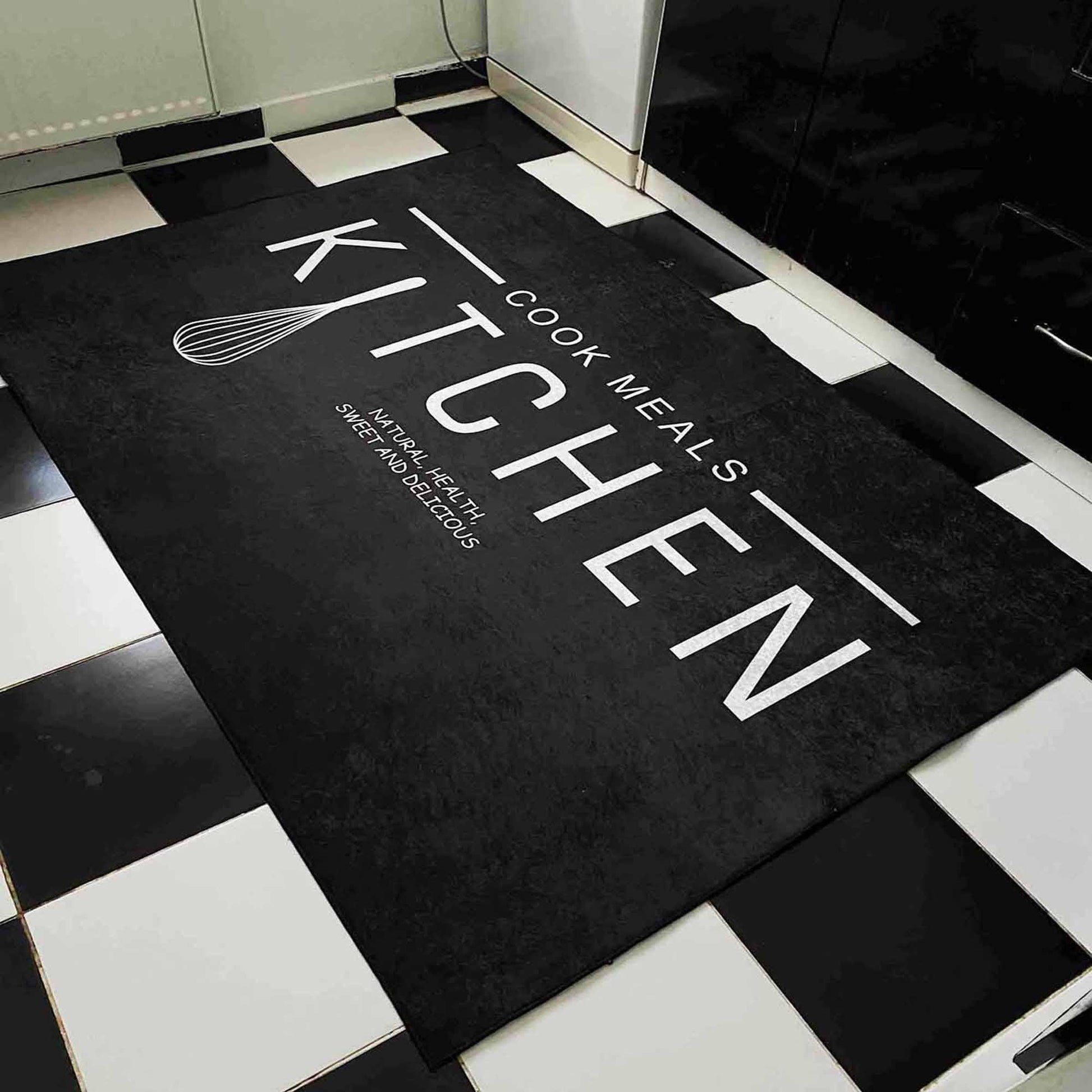 Washable Non-Slip Kitchen Runner Rug Floor Mat, Non-Slip Kitchen Mat, Home Decor Kitchen Rug, Modern Design Kitchen Mat
