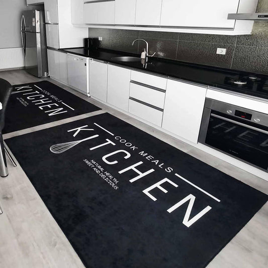 Washable Non-Slip Kitchen Runner Rug Floor Mat, Non-Slip Kitchen Mat, Home Decor Kitchen Rug, Modern Design Kitchen Mat