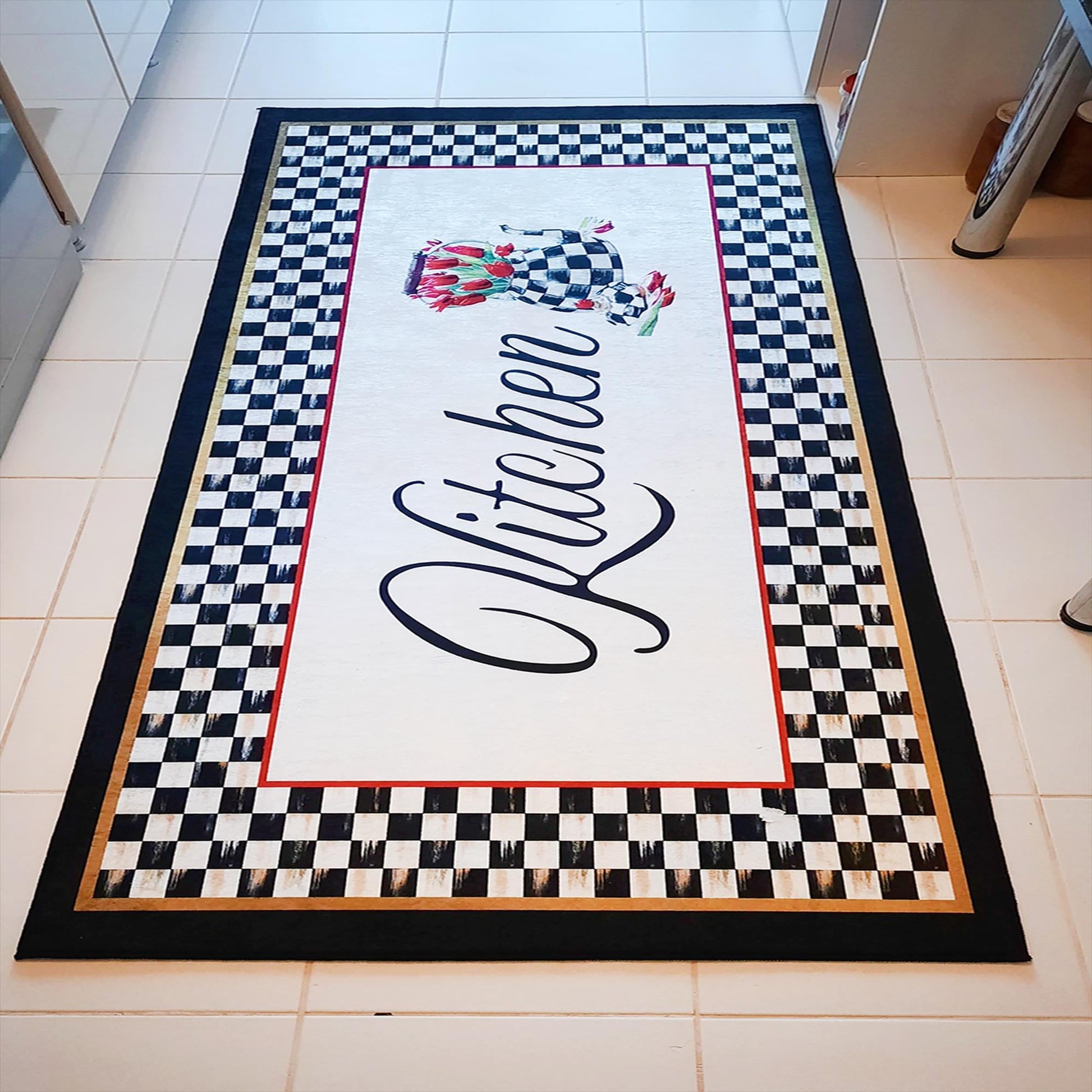 Washable Non-Slip Kitchen Runner Rug Floor Mat, Non-Slip Kitchen Mat, Home Decor Kitchen Rug, Modern Design Kitchen Mat