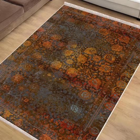 Authentic Ethnic Retro Persian Non-Slip Turkish Kilim Area Rug, Washable Living Room Rugs with pillow case gift, Housewarming Gift