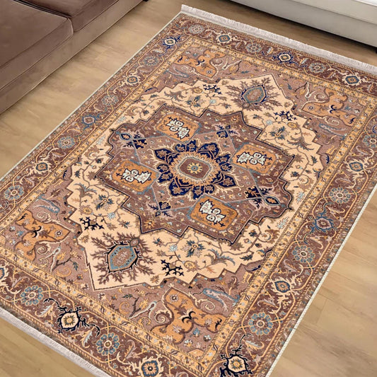 Authentic Ethnic Retro Persian Non-Slip Turkish Kilim Area Rug, Washable Living Room Rugs with pillow case gift, Housewarming Gift