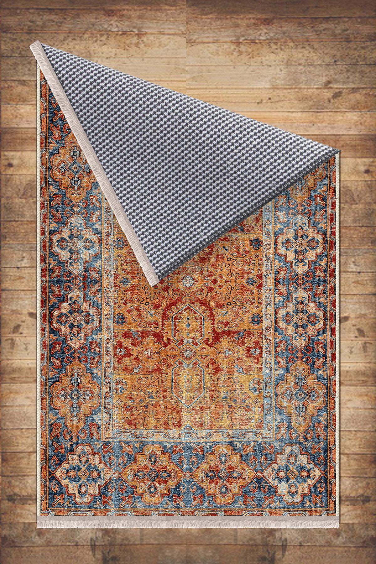 Authentic Ethnic Retro Persian Non-Slip Turkish Kilim Area Rug, Washable Living Room Rugs with pillow case gift, Housewarming Gift