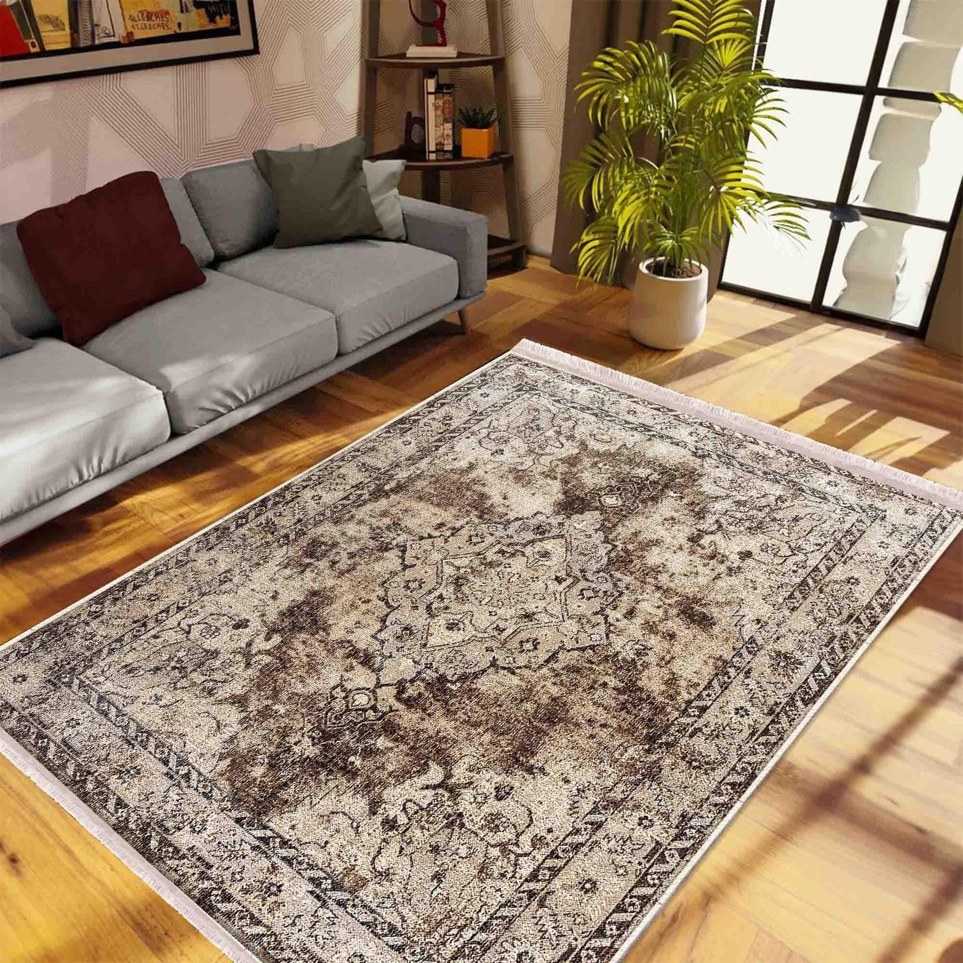 Authentic Ethnic Retro Persian Anatolian Turkish Kilim Area Rug, Washable Non Slip Living Room Rugs with pillow case gift, Housewarming Gift