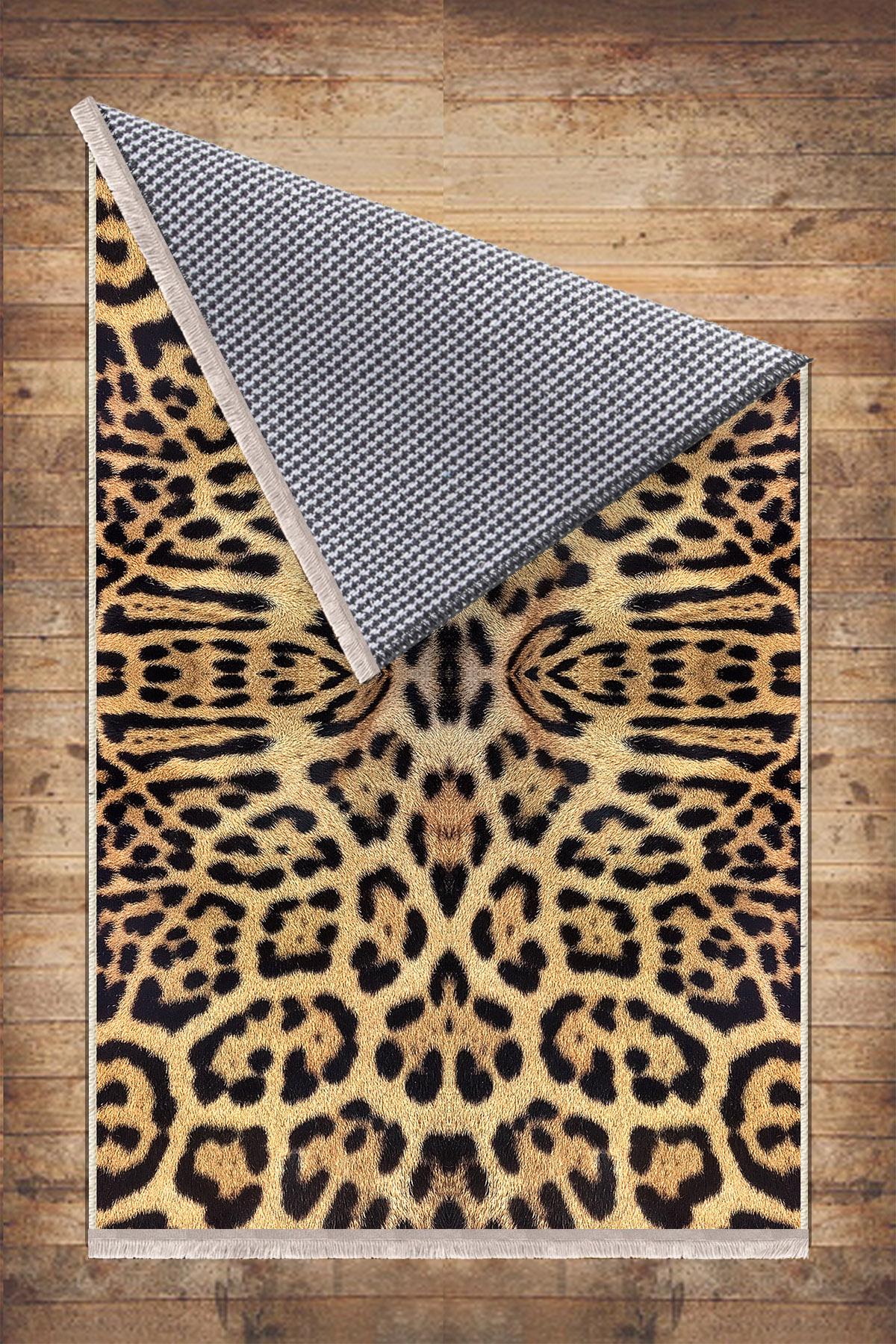 Authentic Ethnic Retro Persian Anatolian Turkish Kilim Area Rug, Washable Non Slip Living Room Rugs with pillow case gift, Leopard Theme Rug