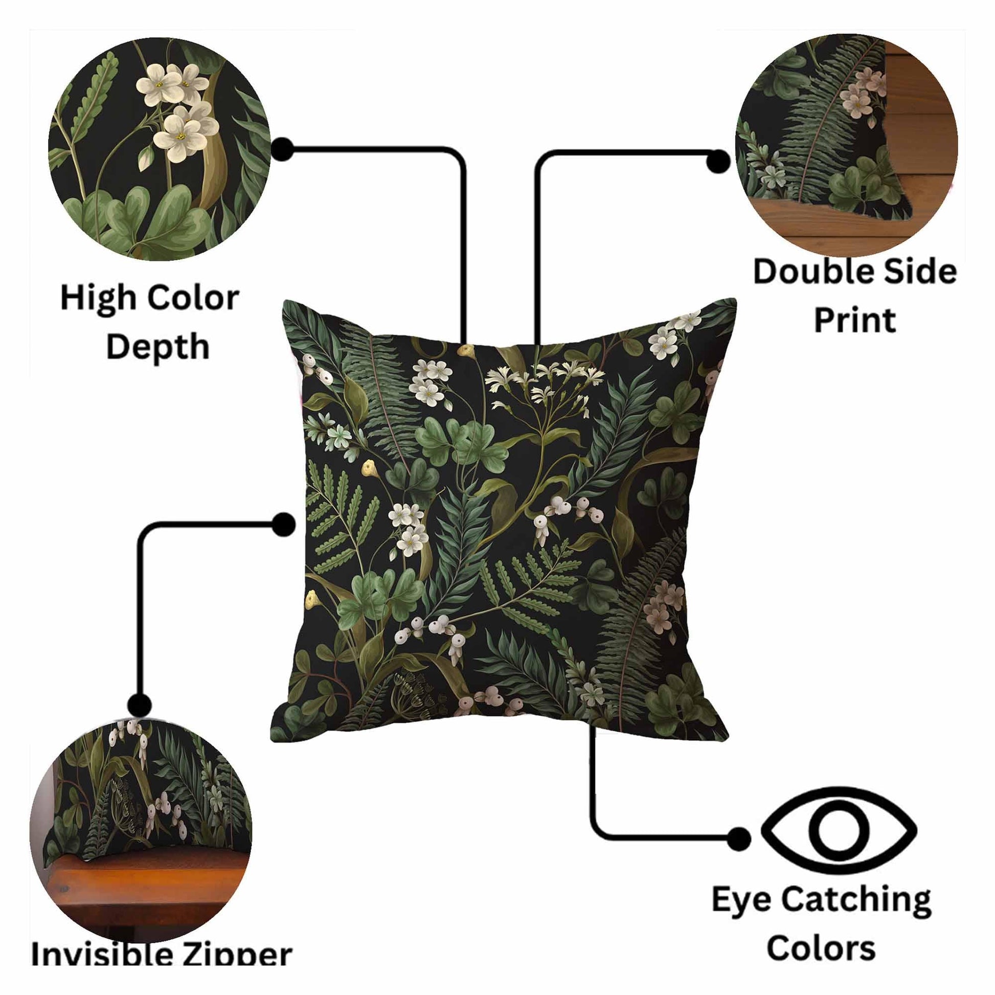 Kids Room Decor Pillow Covers, Bold Nursery Cushion & Decorative Children Throw Pillowcases for Playroom