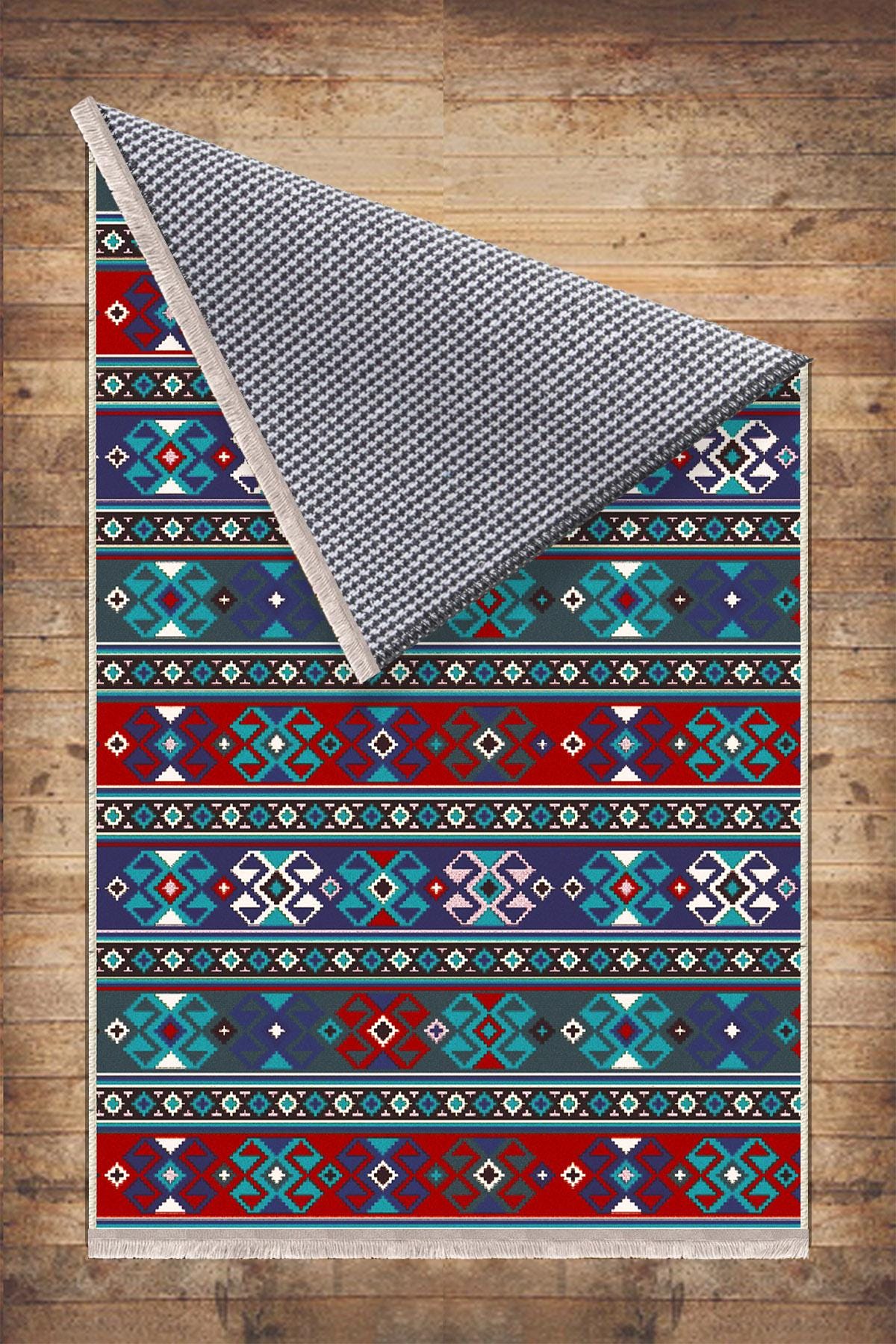 Authentic Ethnic Retro Persian Anatolian Turkish Kilim Area Rug, Washable Non Slip Living Room Rugs with pillow case gift, Housewarming Gift