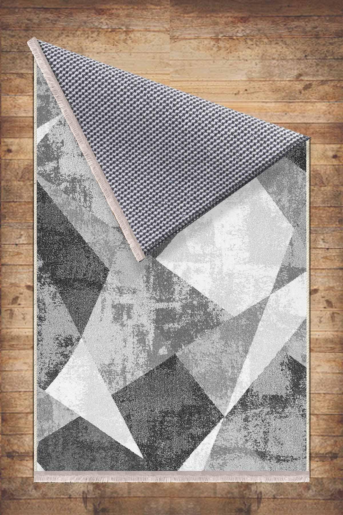 Gray White Black Modern Design Area Rug Runner, Geometric Accent Carpet, Unique Room Mat, Washable Anti-Slip Rug with pillow case gift