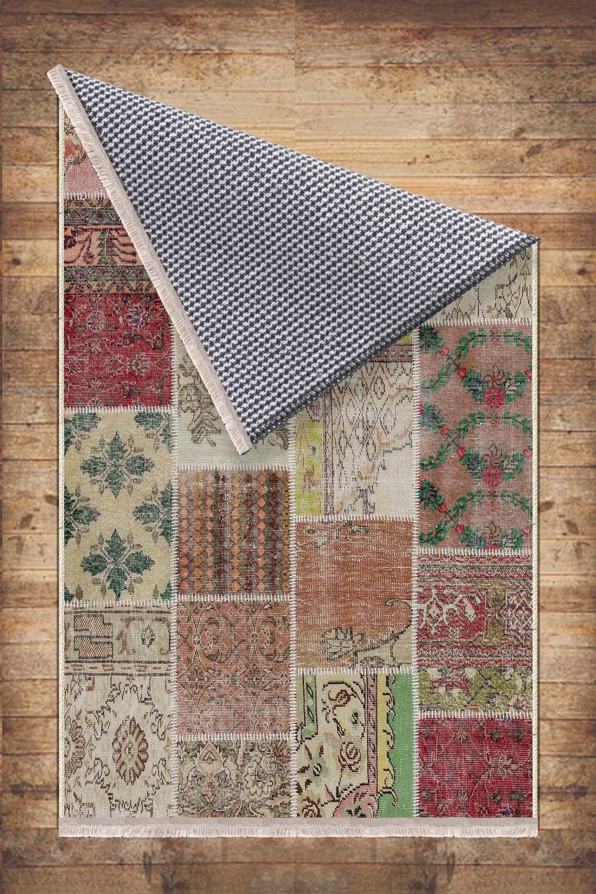 Vintage Retro Patchwork Design Kilim Area Rug Runner, Boho Accent Carpet, Unique Room Mat, Washable Anti-Slip Rug with pillow case gift