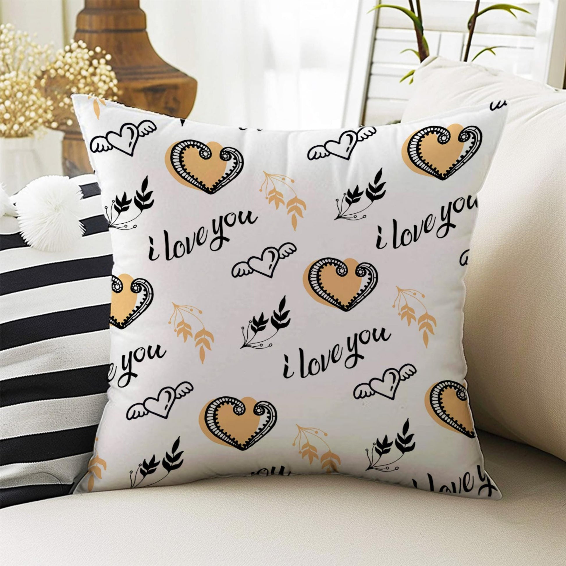 Kids Room Decor Girls Garden Floral Flowers Pillow Covers, Bold Nursery Cushion & Decorative Children Throw Pillowcases for Playroom