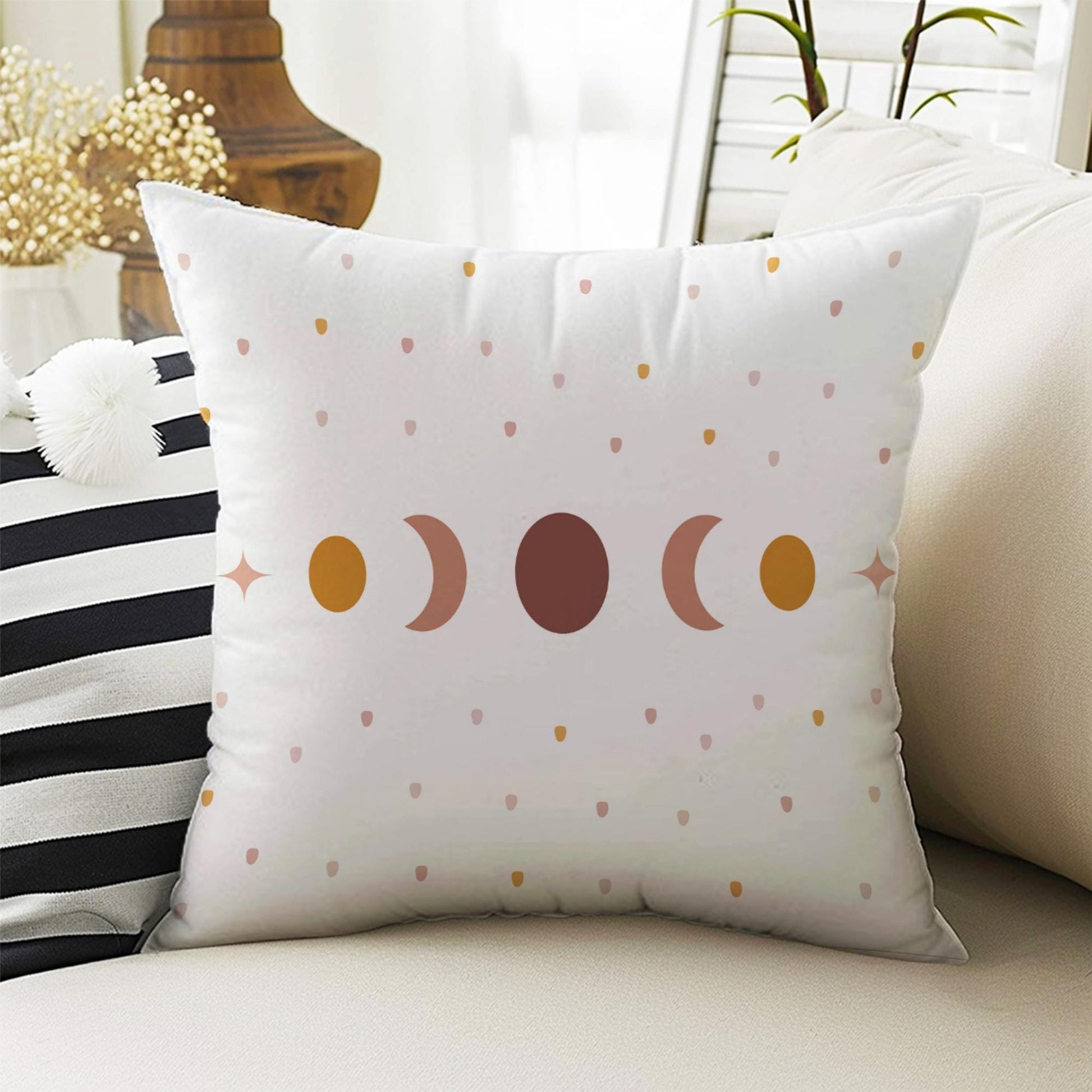 Kids Room Decor Car Plane Safari Boho Pillow Covers, Bold Nursery Cushion & Decorative Children Throw Pillowcases for Playroom