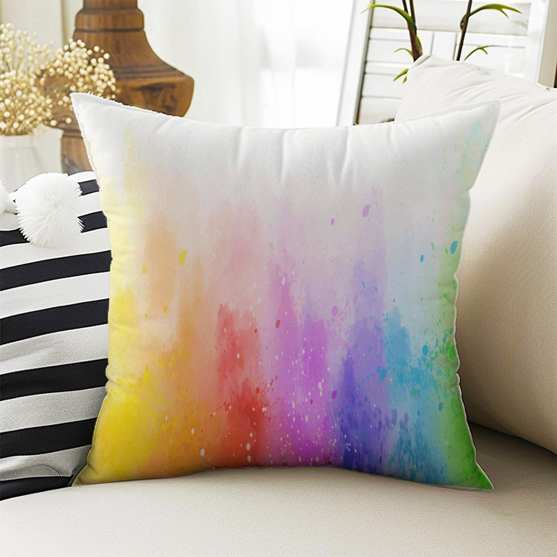Kids Room Decor Cute Lamb Sheep Moon Star Pillow Covers, Bold Nursery Cushion & Decorative Children Throw Pillowcases for Playroom