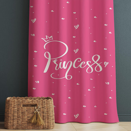 Pink White Princess Kids Nursery Curtains, Custom Size Drapes for Girls Room Decor, Gift Pillow Covers