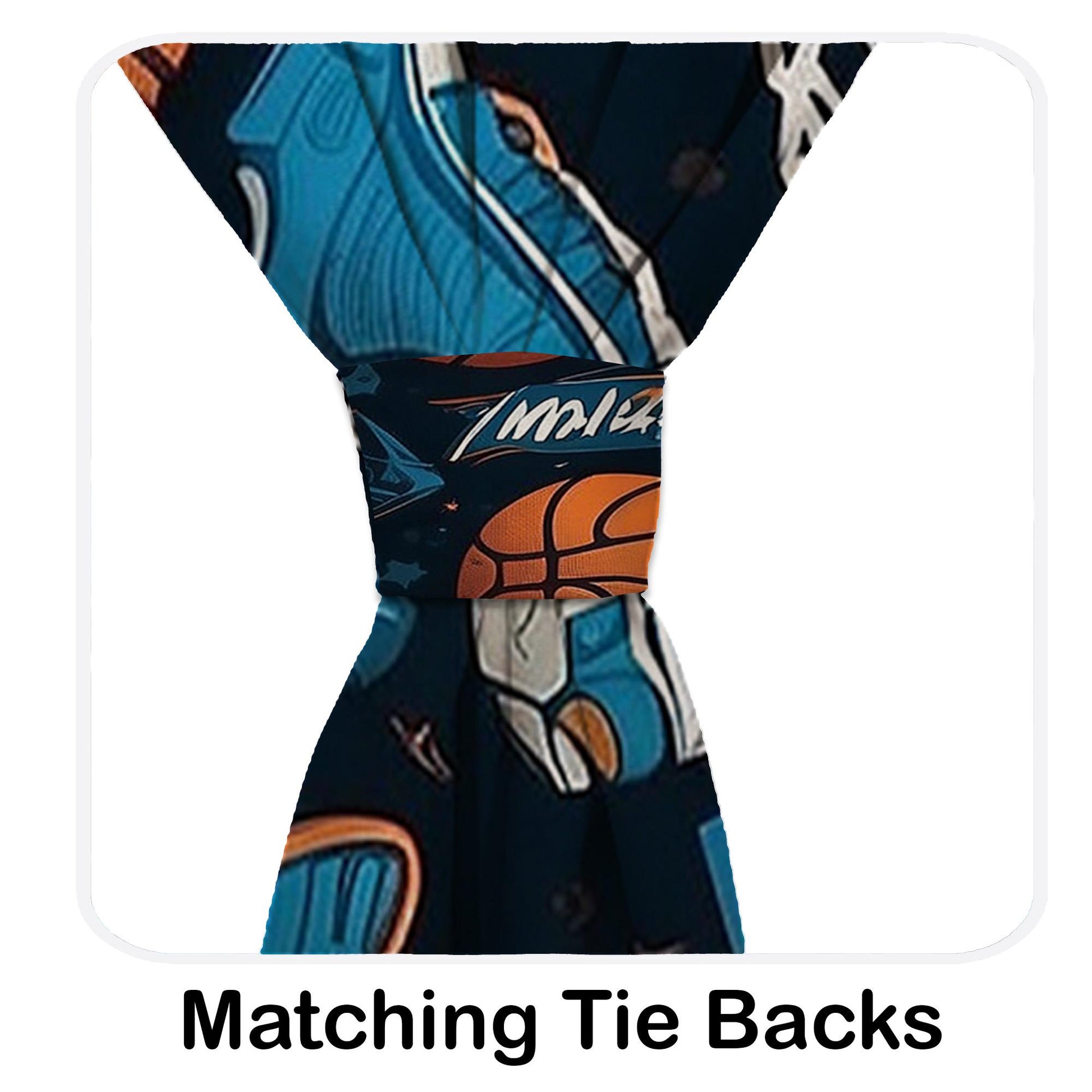Kids Basketball Balls Curtains & Gift Pillow Covers, Custom Size Nursery Drapes, Sports Room Decor for Boys’ Bedroom Window Treatment