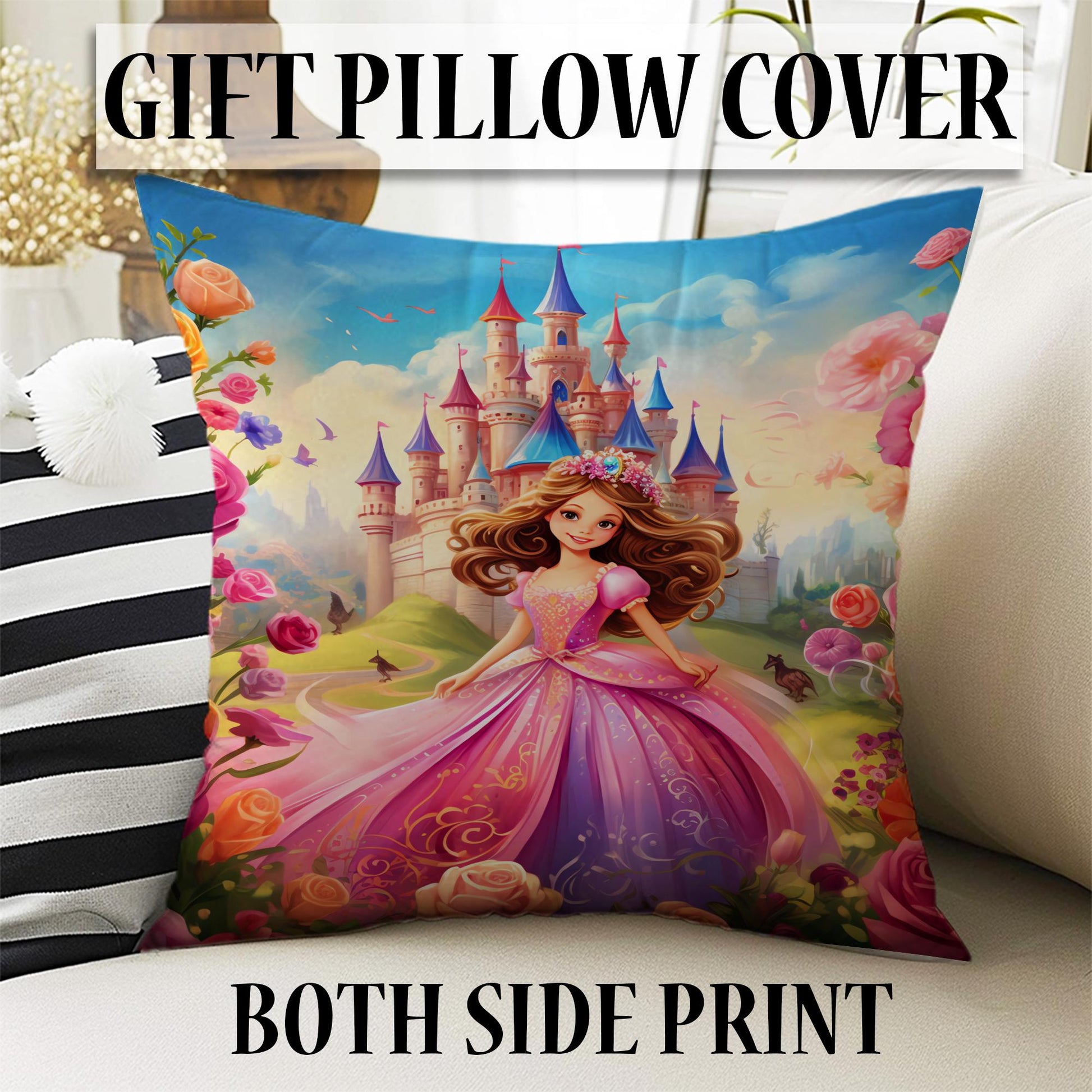 Colorful Medieval Castle Sheer Curtain for Kids Room, Lightweight Princess Nursery Net Voile, Kids Room Window Drapes, Machine Washable