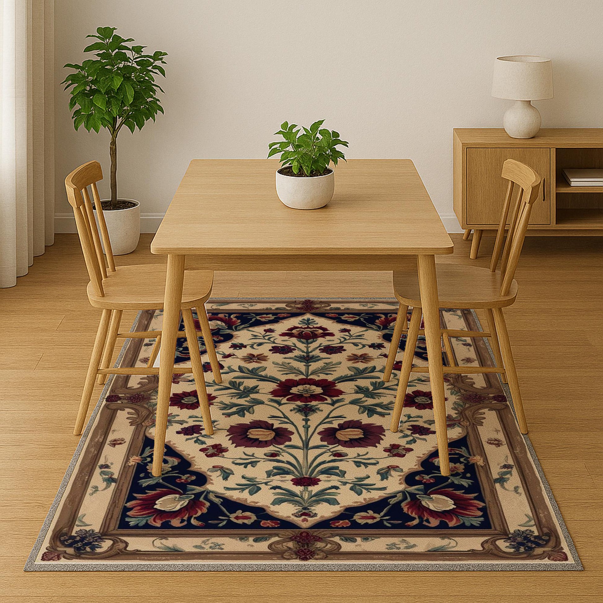 vintage rug, floral carpet, oriental border, victorian style, chenille rug, washable rug, classic decor, living room rug, bedroom carpet, tapestry rug, antique style, red floral rug, elegant carpet