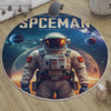Astronaut Kids Room Rug Round Space Man Nursery Decor with Pillow Case Gift for Baby & Toddler Room
