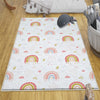 Round Rainbow Boho Nursery Room Rug | Bestselling Kids Room Rugs|Handmade Kid&#39;s Carpets|Handmade Kids Room Rug | Cute Rainbow Baby Rugs
