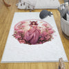 Round Fairy Princess Flowers Kids Room Rug, Cute Girl Rug For Kids Room, Playground Rug, Baby Rug, Nursery Decor with pillow case gift