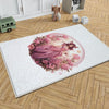 Round Fairy Princess Flowers Kids Room Rug, Cute Girl Rug For Kids Room, Playground Rug, Baby Rug, Nursery Decor with pillow case gift