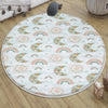 Moon Star Boho Kids Room Rug, Cute Rainbow Moon Rug For Kids Room, Playground Rug, Baby Rug, Nursery Decor with pillow case gift