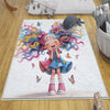 Colourful Cute Girls Kids Room Rug, Cute Girls Rug For Kids Room, Playground Rug, Baby Rug, Nursery Decor with pillow case gift