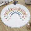 Colorful Fairy Rainbow Nursery Room Rug, Cute Pink Rug Gift For Kids, Baby Room Gift, Kids Room Decor with pillow case gift