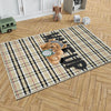 Round Wake up Cute Sleepy Bear Nursery Room Rug, Cute Rug Gift For Kids, Baby Room Gift, Kids Room Decor with pillow case gift