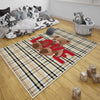 Round Cute Bear Nursery Room Rug, Cute Rug Gift For Kids, Baby Room Gift, Kids Room Decor with pillow case gift