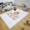 Little Princess Butterfly Nursery Room Rug, Cute Girl Rug Gift For Kids, Baby Shower Rug, Baby Gift, Nursery Decor with pillow case gift