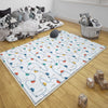 Play Mat for Kids - Round City Road Traffic Rug, Anti-Slip Toddler Nursery Carpet, Washable Playroom Rug with Pillowcase Gift