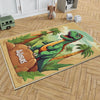 Dinosaurs Themed Kids Nursery Room Rug, Washable Non-Slip Jurassic Rug Gift For Kids, Baby Room Gift, Kids Room Decor with pillow case gift