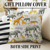 Round Safari Giraffe Zebra Elephant Nursery Rug|Cute Animal Rug Gift For Kids|Baby Shower Rug|Baby Gift Nursery Decor with pillow case gift
