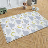 Round Blue Clouds Moon Stars Nursery Kids Room Rug, Cute Rug Gift For Kids, Baby Kids Room Gift, Kids Room Decor with pillow case gift