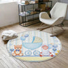 Blue Bear and Lamb Nursery Room Rug, Cute Animal Rug Gift For Kid, Baby Shower Boy Kids Room Gift, , Kids Room Decor with pillow case gift