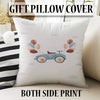 Round Retro Blue Car Balloons Kids Baby Nursery Room Rug, Car Rug Gift For Girl Kid, Kids Room Gift, Kids Room Decor with pillow case gift