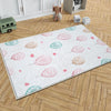 Round Colorful Pink Hearts Balloons Girls Nursery Room Rug, Cute Rug Gift For Kid, Girl Baby Room Gift, Kid Room Decor with pillow case gift