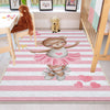 Round Pink Ballerina Bear Heart Girl Nursery Room Rug, Cute Bear Rug Gift For Kid, Girl Baby Room Gift, Kid Room Decor with pillow case gift