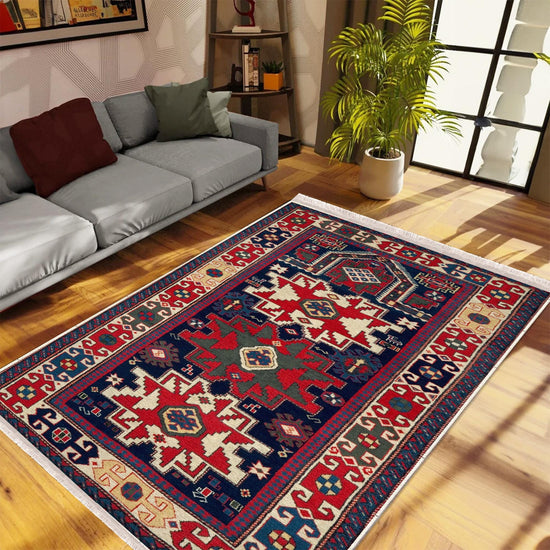 Authentic Ethnic Retro Persian Non-Slip Turkish Kilim Area Rug, Washable Living Room Rugs with pillow case gift, Housewarming Gift