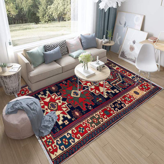 Authentic Ethnic Retro Persian Non-Slip Turkish Kilim Area Rug, Washable Living Room Rugs with pillow case gift, Housewarming Gift