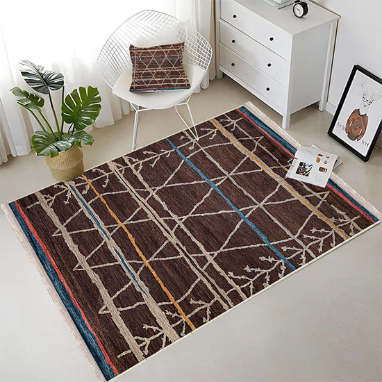 Authentic Ethnic Retro Persian Non-Slip Turkish Kilim Area Rug, Washable Living Room Rugs with pillow case gift, Housewarming Gift