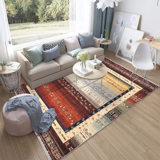 Authentic Ethnic Retro Persian Non-Slip Turkish Kilim Area Rug, Washable Living Room Rugs with pillow case gift, Housewarming Gift