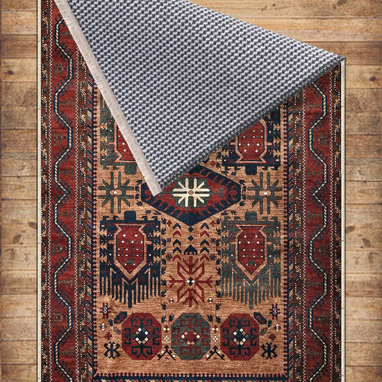 Authentic Ethnic Retro Persian Non-Slip Turkish Kilim Area Rug, Washable Living Room Rugs with pillow case gift, Housewarming Gift