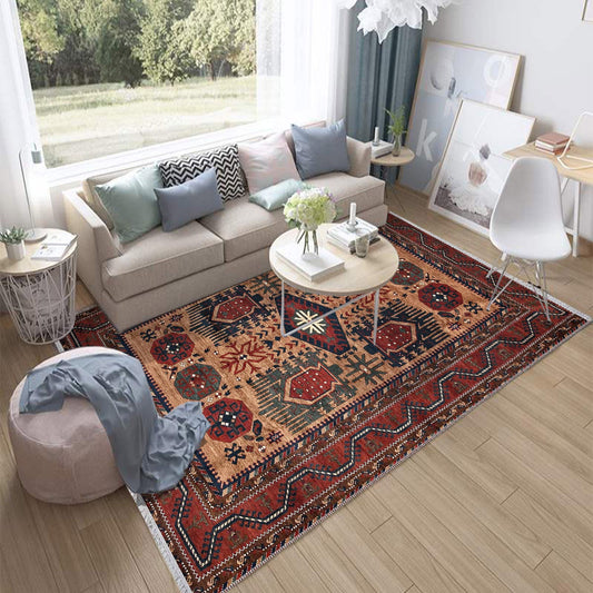 Authentic Ethnic Retro Persian Non-Slip Turkish Kilim Area Rug, Washable Living Room Rugs with pillow case gift, Housewarming Gift