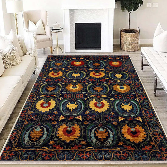 Authentic Ethnic Retro Persian Non-Slip Turkish Kilim Area Rug, Washable Living Room Rugs with pillow case gift, Housewarming Gift
